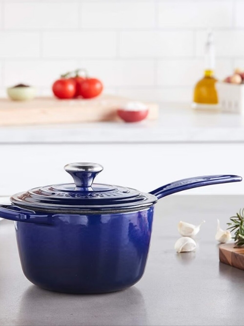 Le Creuset Signature 2.25QT Enameled Cast Iron Saucepan w/Lid- Navy